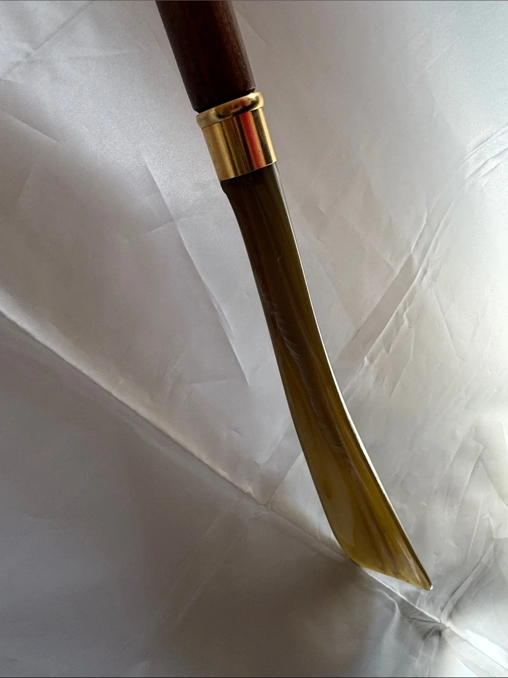 Decorative Shoehorn Carved Horse Head Handle Wood Shaft Accessory
